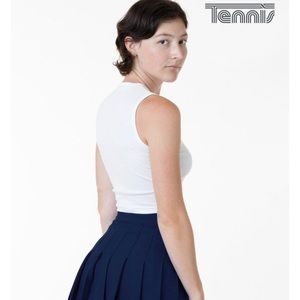 los angeles apparel pleated tennis skirt